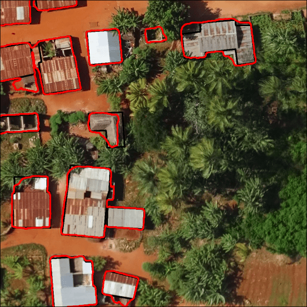 Building segmentation example in Zanzibar